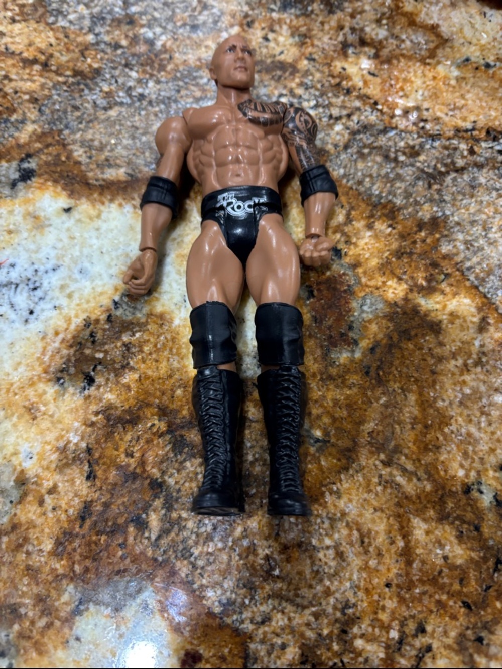 WWE The Rock Action Figure – Black Gear